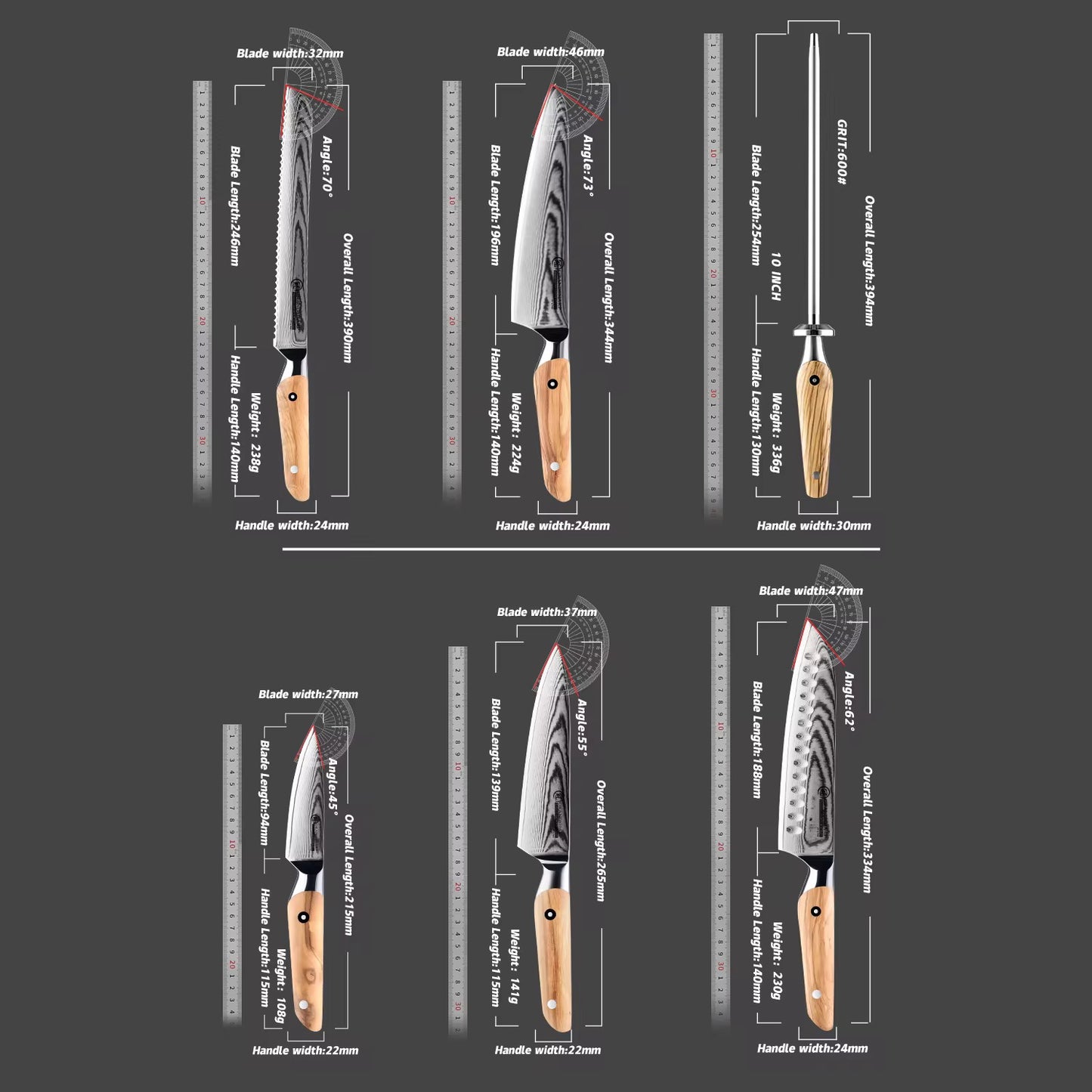 DOLNIO Luxe Messenset (6 delig)