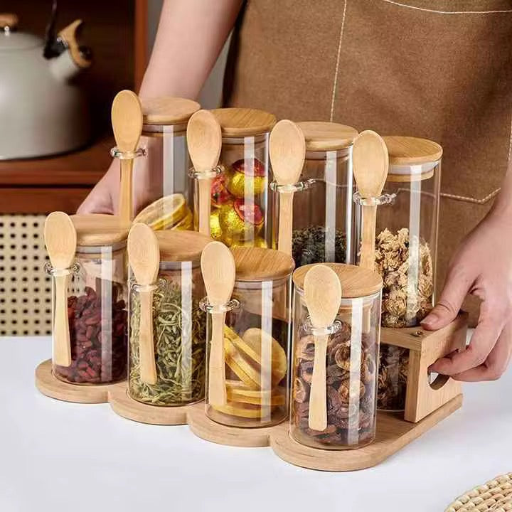 Glazen Bewaarpotten - Set (4-delig)