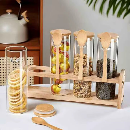 Glazen Bewaarpotten - Set (4-delig)